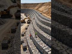 Mur de soutènement fiable en gabions pour la protection contre les inondations des rivières de montagne