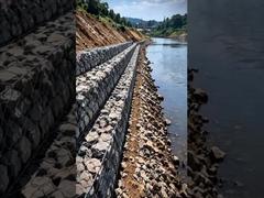 Construction de murs de gabions dans le monde réel | Projet de treillis de gabions hexagonaux à triple torsion